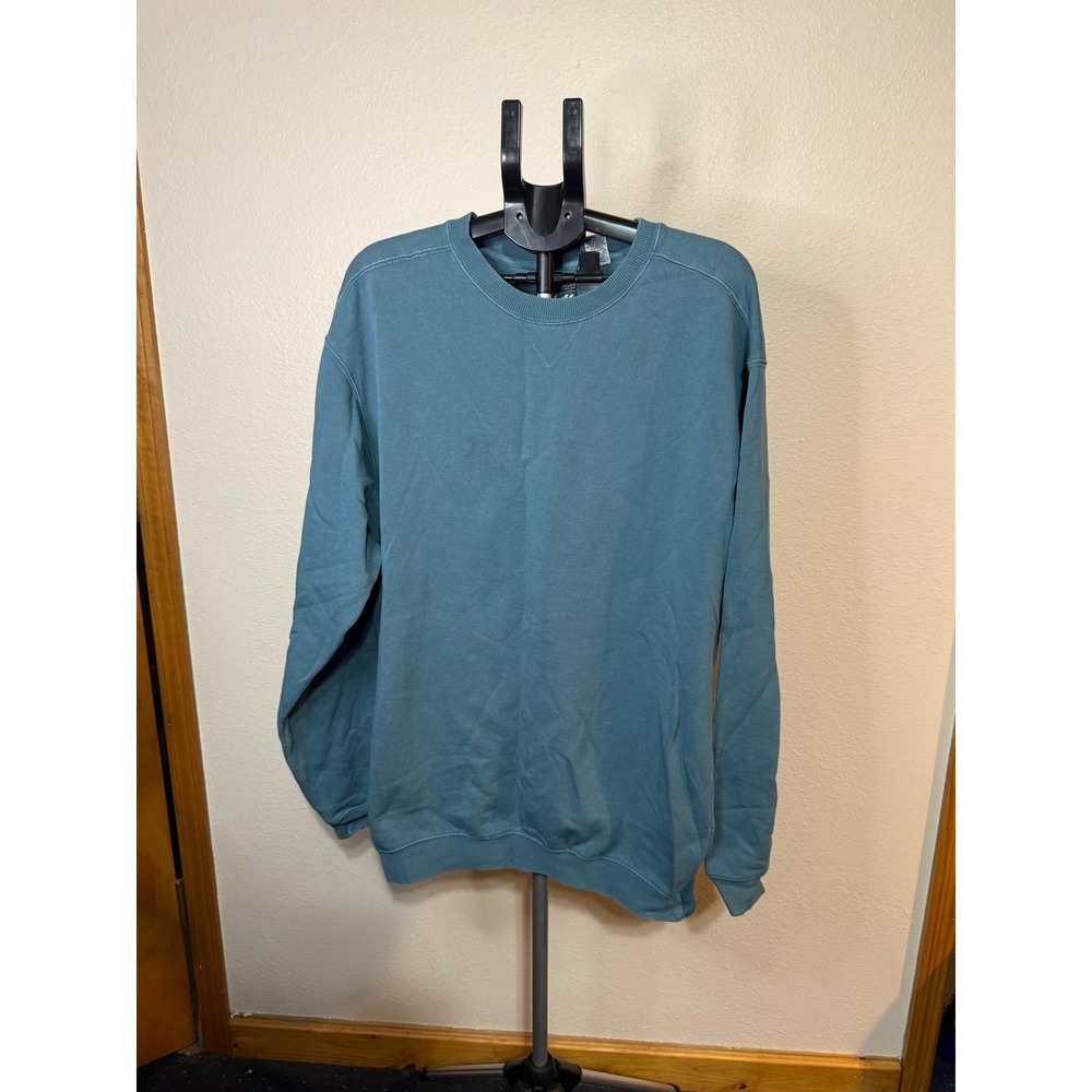McIntosh & Seymour Oregon Soccer Gear Rugby Sweatshirt Mens XL Teal Crewneck